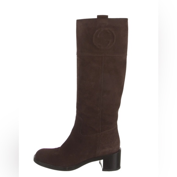 Gucci Suede knee-High Riding Boots Women’s 9.5 - Picture 1 of 12